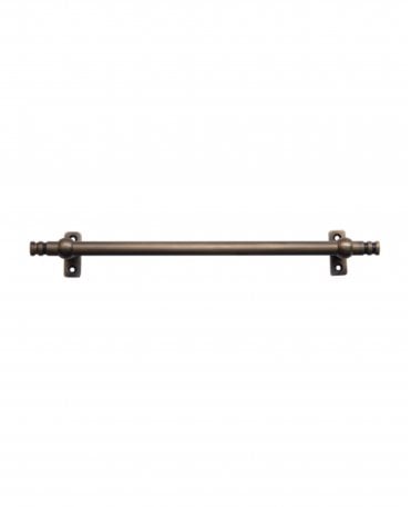 The Molly 12mm Solid Antique Brass Spun End Rod