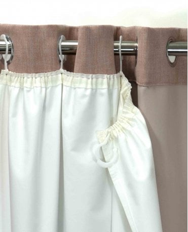 Thermal White Eyelet Curtain Lining - Pair