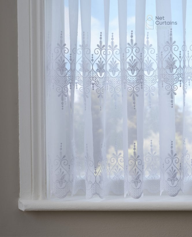 Tilly Express White Voile Curtain