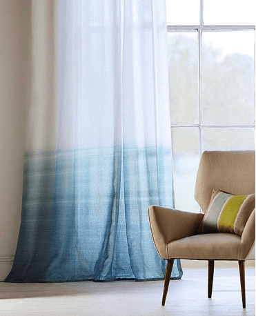 Tranquil Ombre Linen Blend Voile Curtain M2M