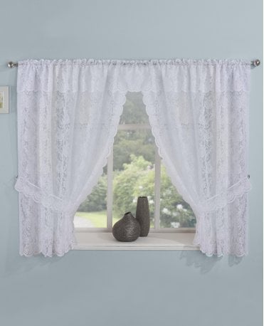 Kew White Lace Window Set