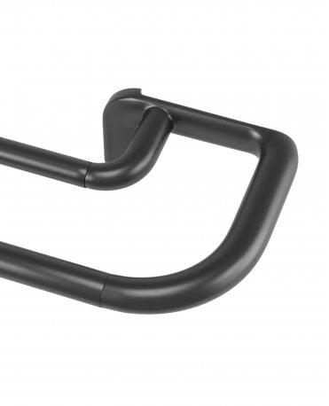 Twilight Black Extendable Double Curtain Rod