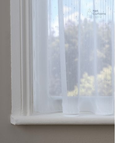 Whitby Slub Express White Voile Curtain