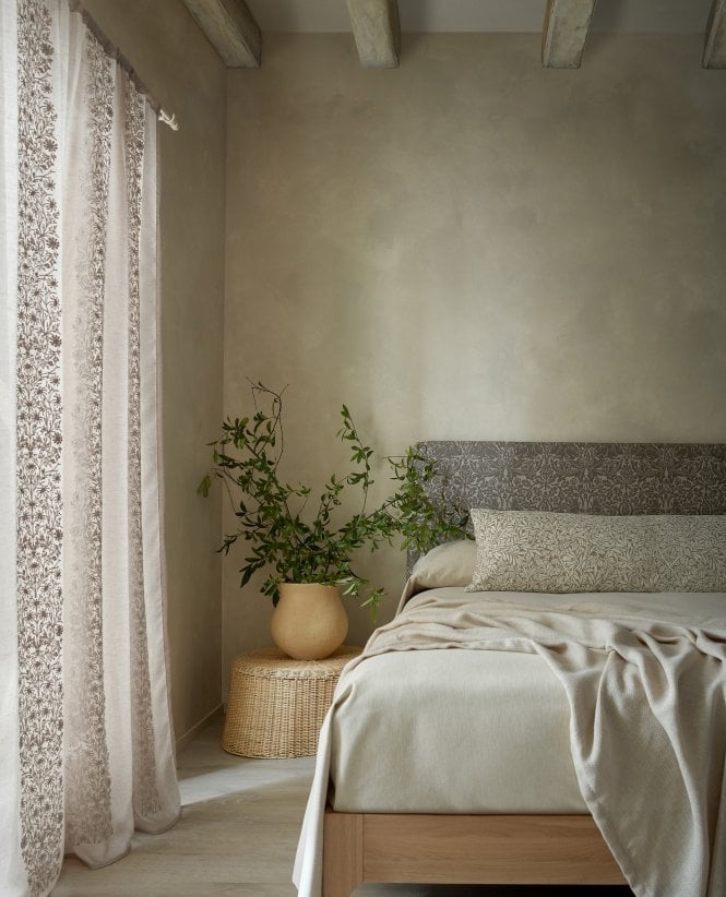  Blackthorn Linen Blend Sheer Curtain M2M
