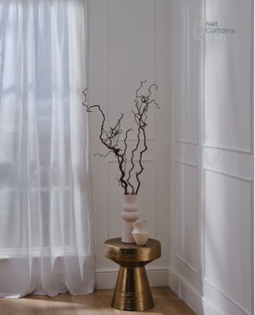 Smooth Easy Care Puddle Voile Curtain M2M